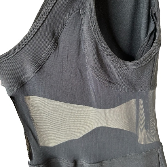 Vintage Y2K Rampage Stretchy Knit Maxi Dress Sheer Waist Halter Neckline Size 7 - Picture 6 of 14